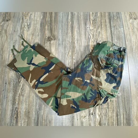 VTG US Army Woodland Camo BDU Pant 8415-01-184-1351 Medium Reg Military (34x31) - Picture 1 of 11